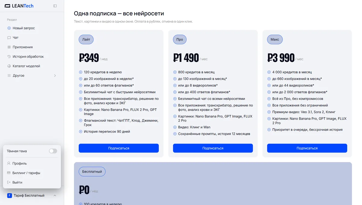 Оплата генератора презентаций картой РФ